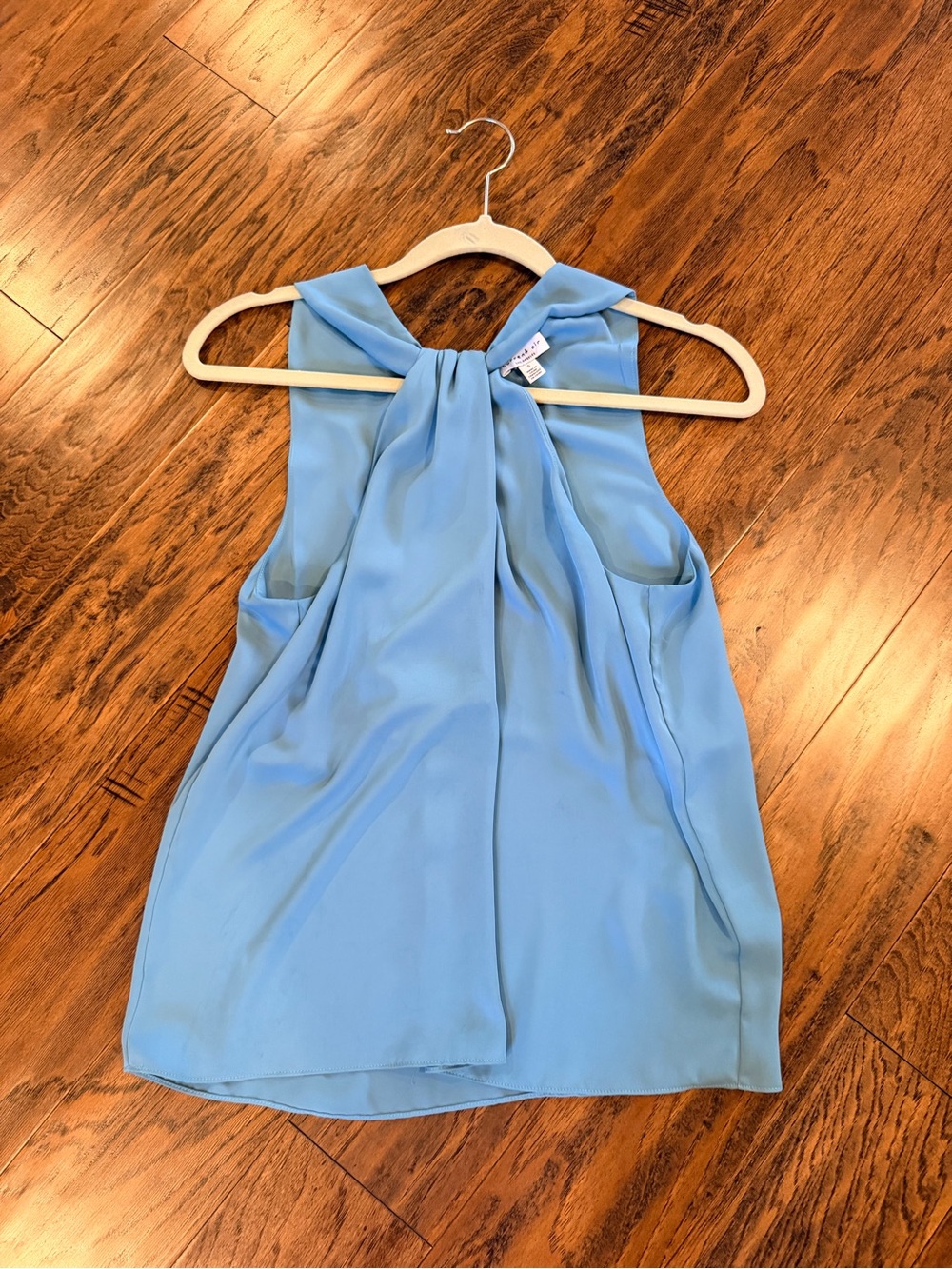 Current Air Sky Blue Tie-Neck Sleeveless Camisole